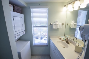 D Suite bathroom with shower and laundry