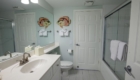 Room G - Bathroom sink, toilet, shower/bath.
