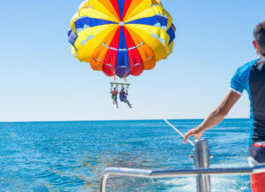 Photo of people parasailing in Fort Myers Beach Florida