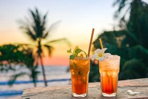 Tropical drinks available at Fort Myers Beach restaurants open after Hurricane Ian