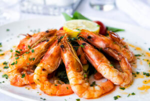 Plate of shrimp at one of the best restaurants in Fort Myers Beach