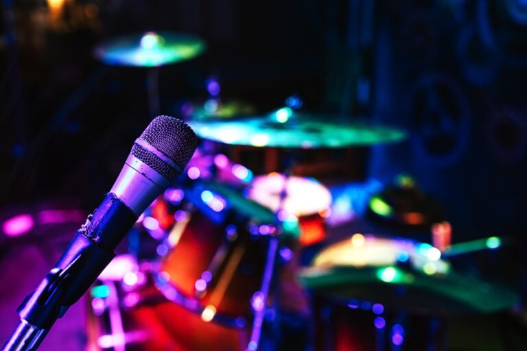 Microphone at live music venue in Fort Myers