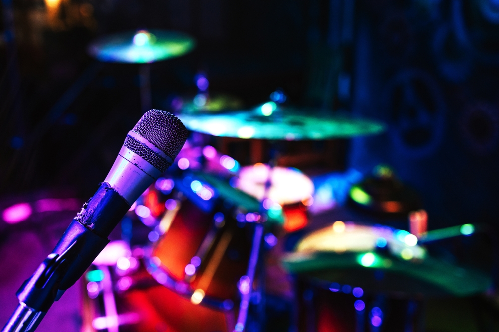 Microphone at live music venue in Fort Myers