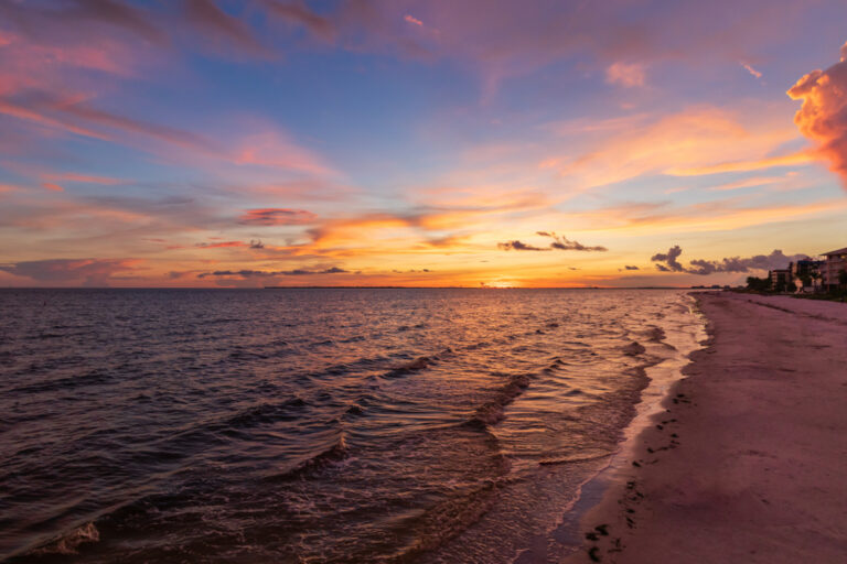 sunset over the Gulf in Fort Myers Beach